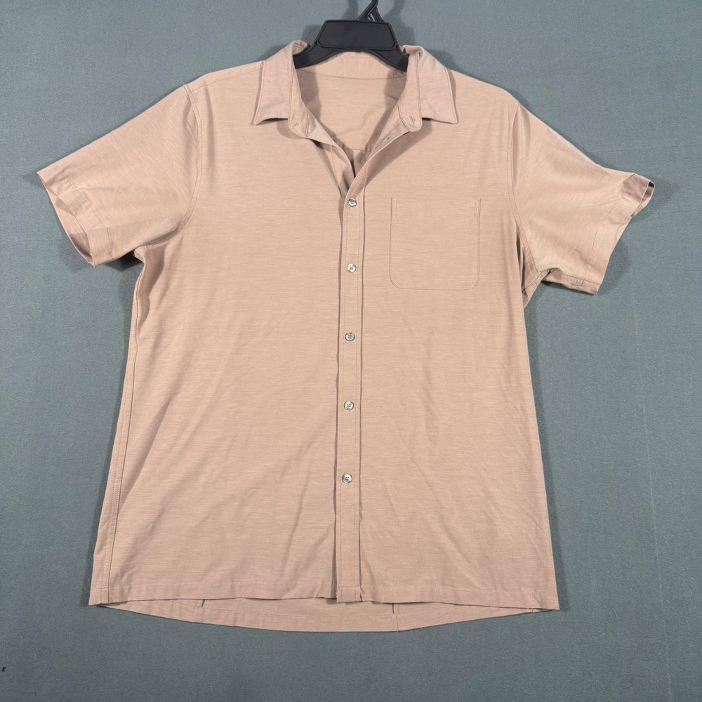 Vuori Button Down Mens XL Pink Bridge Button Up Shirt Stretch Pocket V184